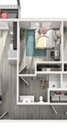 Room next to kitchen. As I’m already out of state, I cannot do this right now. You can ask leasing office to look at room 2111B. - The beacon apartments