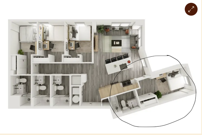 Bedroom D, the standalone bedroom offers personal space - VERVE