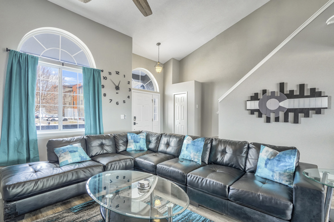 Living Room - https:// upscale.homes Multiple Houses and Rooms with Private or Shared bath. 5min walk to UCCS!