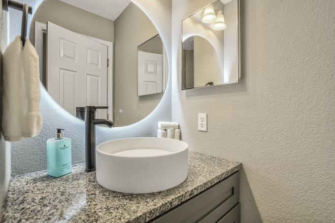 Half Bathroom - https:// upscale.homes Multiple Houses and Rooms with Private or Shared bath. 5min walk to UCCS!