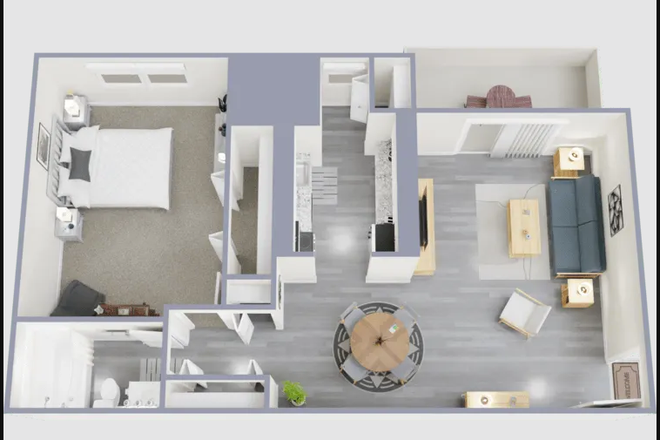 Floorplan - *FIRST MONTH AND SECURITY DEPOSIT PAID* Windsor Hills 1Bed 1Bath Apartment