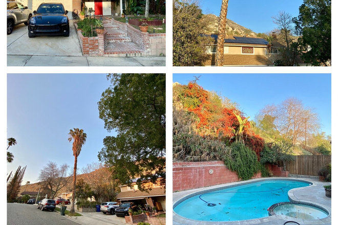 Outside streetview, backyard, pool - Room for Rent Near UCR – 0.7 Miles Away House