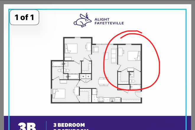 Private bedroom and bathroom with a walk-in closet. Two female roommates - Alight Apartments