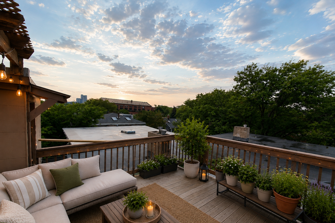 roof deck - Queen Anne Victorian just minutes from Central Square and the Red Line