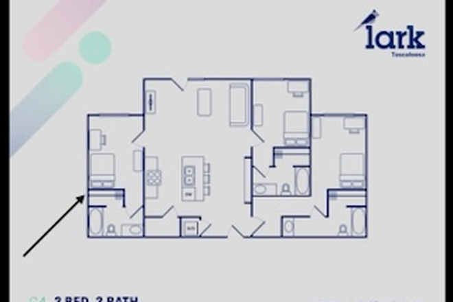 Layout - Lark Tuscaloosa/Close to campus