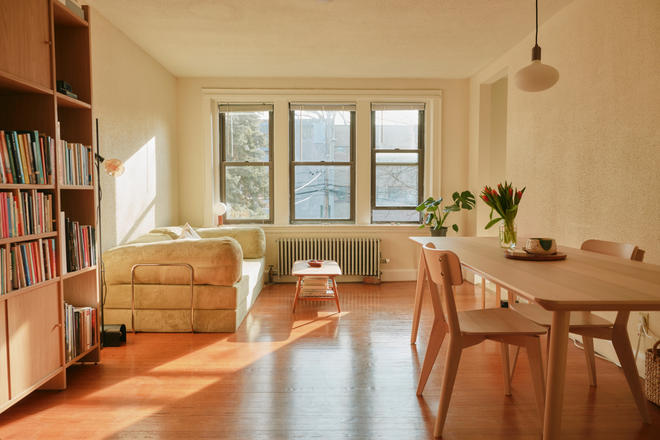 Living room - Spring-summer sublet: Spacious 1B apartment in the heart of Cambridge