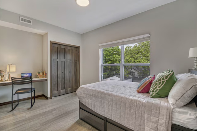 Not exact bedroom, but similar layout - The Luxe 1 Bd Available Apartments