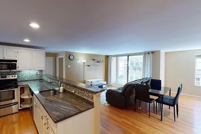 Kitchen, living space - 1.5 Bed 1 Bath apartment close to campus