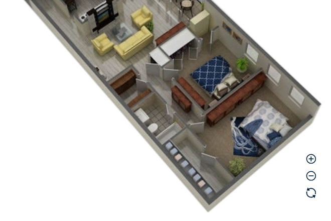 Helpful floorplan to envision apartment layout! Room in very back would be yours! - Metro Pointe Apartments