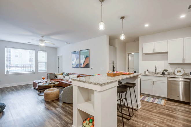 Nice digs w modern furniture - Your Own Bathroom at Union Blacksburg. Yes, Really.