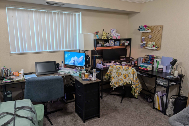 Bedroom 1 (currently our office) - 2b/1b close to campus - first month rent free! Apartments