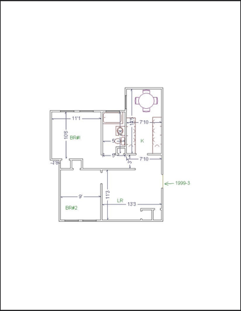 Floor plan - 1999 Commonwealth Appartments