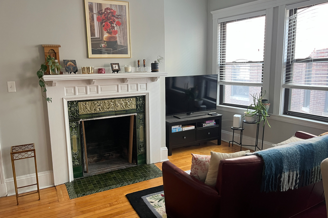 Living Room 2 - Room Available in Spacious, Sunlit 2BR/1Ba Coolidge Corner Apartment