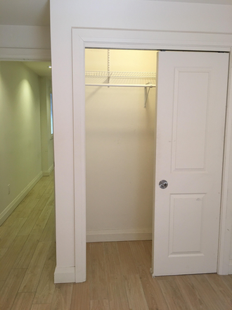 Large Rear Bedroom Closet with Interior Lighting - Annex / Harbord Village 2 Bedroom Unfurnished $2400 plus hydro (separately metered)