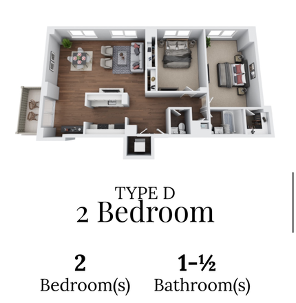 Layout of Unit - Wyncote House (2b/1.5b)- Looking for a Roommate