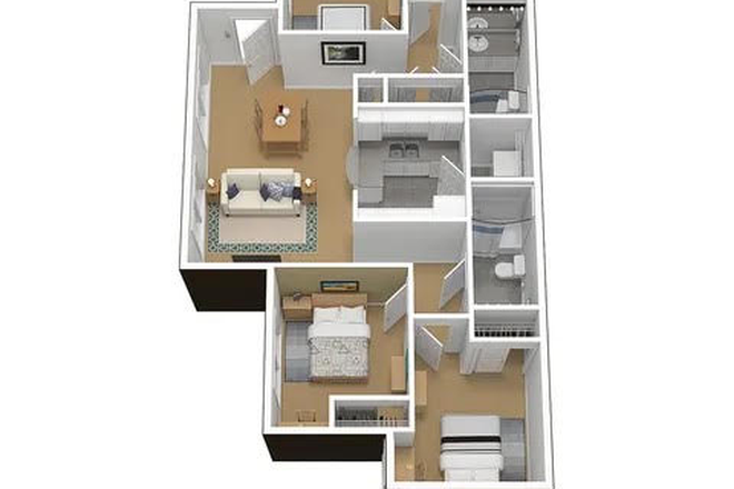 Floor Plan - The Courtyards at UMD Apartments
