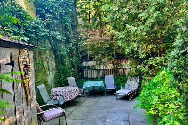 tranquil part of garden available for tenant use - beautiful furnished Cabbagetown apartment