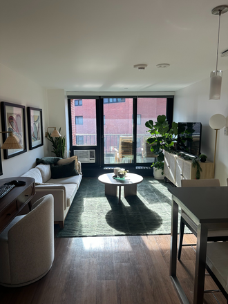Living Room - 1 Bed 1 Bath at Soldier's Field Park Bld. 6 | Summer Sublet | Furnished, Great Lighting, Gy
