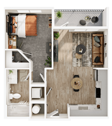 Floor plan - Aperture Official Lease Transfer 1br 1ba