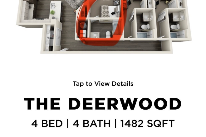 Floor plan. Bedroom C - The Standard at Tampa