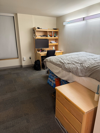 Queen Bed & Monitor - Summer Sublease - MIT Ashdown House Studio Apartment (on-campus housing)