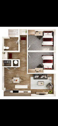 Floor plan - Vantage 2Bed1Bath, Jan 2026 Sublet