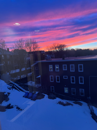 View from living room window! More photos upon request - 3 bed, 1 bath APT- has laundry, a deck and free parking!