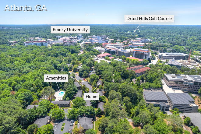 Aerial Photo - Delightful 2 Bedroom 2 Bathroom Roommate Floor Plan Unit