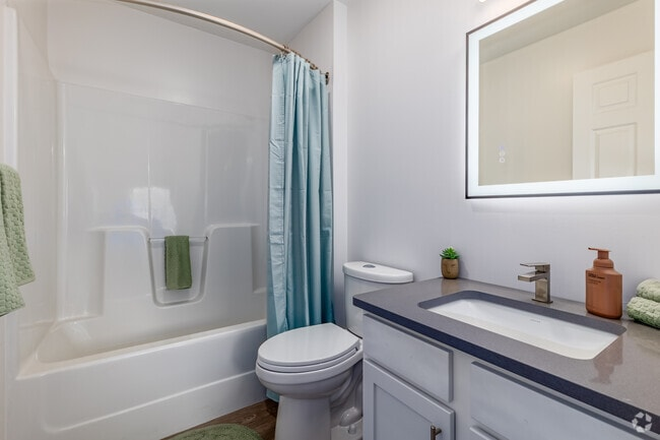 Bathroom - 1 Bedroom available in a 2B/2B (B = Bedroom/Bathroom) Townhome at The Heights