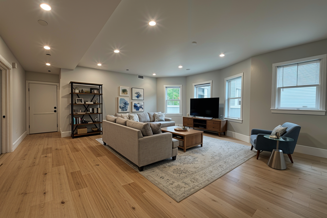 living room - **NO BROKERS FEE!* NEW RENOVATION! 2 Bed/2Bath near HBS w/ LAUNDRY IN UNIT! Avail. 9/1/26!