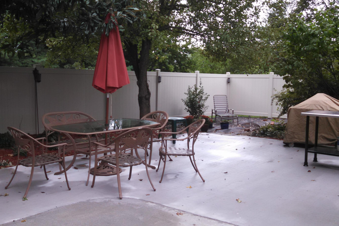 Patio area available for use - Room in private residence close to campus.