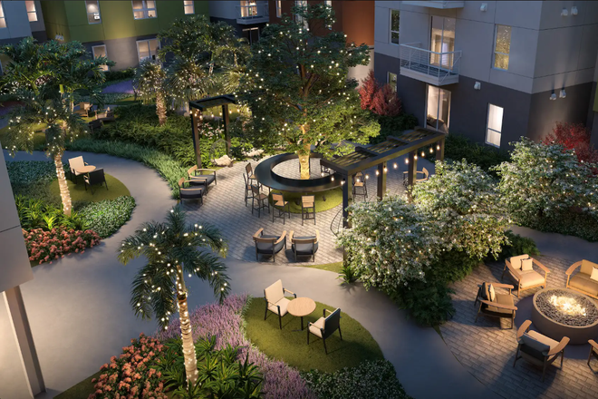 Building Walkway - The Retreat East Apartments