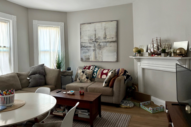 Living room - Porter square apartment/4 minute walk to the red line