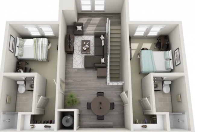 Floor plan - Skyvue Apartment For Lease