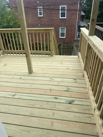 Newly built Deck pic - Luxury 4 Bed/1.5 bath in charles village Townhome