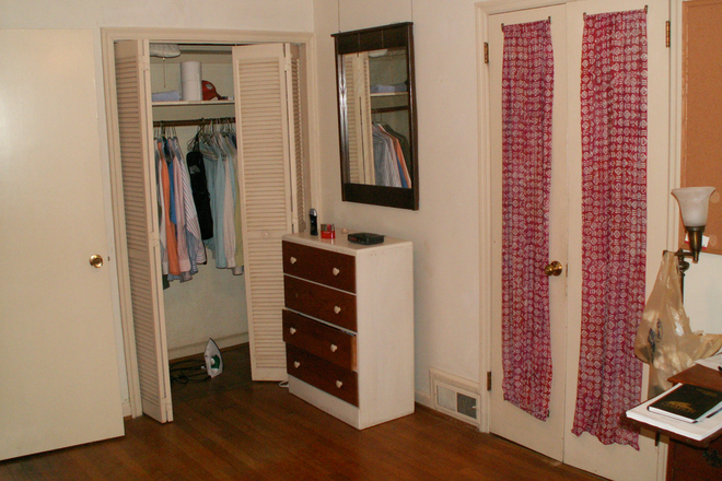 Chest of drawers, doors to living room - Furnished bedroom, kitchen privileges in private home