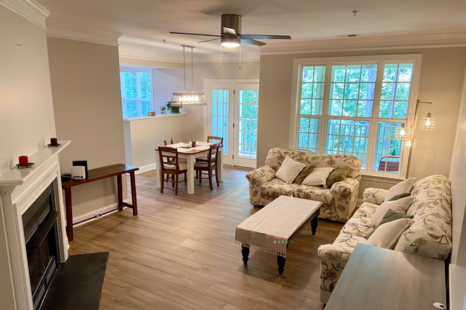 Living room - Fully furnished 3-bedroom, 2-bath top-floor condominium