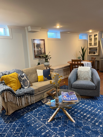 Living Room - Decatur 1 bedroom furnished, “green” apt.