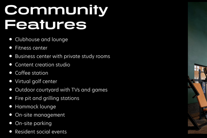 Amenities - The 87 Sublease - Private Bedroom & Bathroom