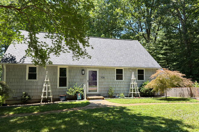Front Door - Easy walk or bike to campus. Quiet woodland view. House