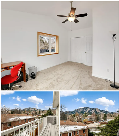 Bedroom and Balcony - $1,400 / 6br - 2875ft2 - Sublet spring desirable univ hill area (univ hill boulder)