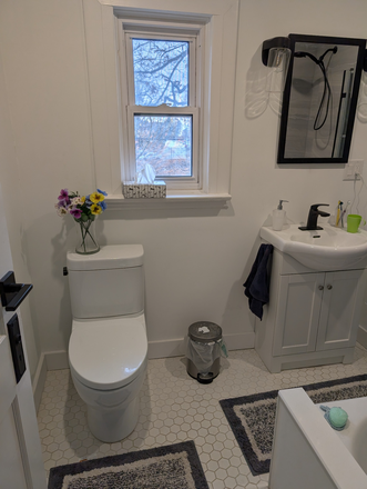 Bathroom - Sunny Furnished Private Room - laundry/utilities/internet, close to subway/GO, shared kitchen/bath