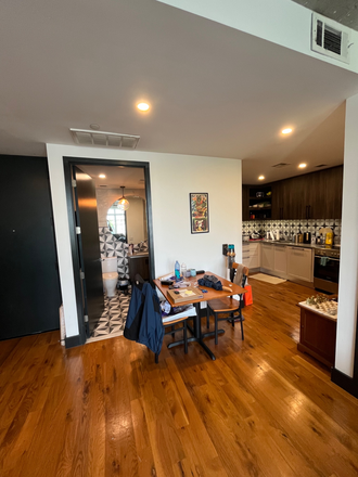 View of kitchen and one of the bathrooms - Room to Rent in 3BR 2B Ridgewood/Bushwick Apartment