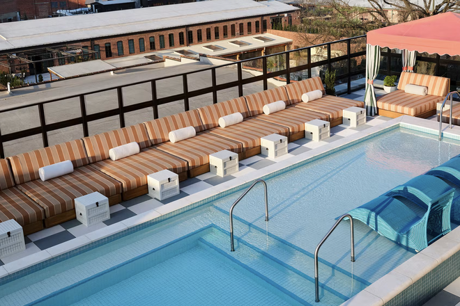 Swimming Pool - Luxury 823 Sq Ft 1BR at Memoir May Hosiery in Wedgewood-Houston (5 mins from campus)