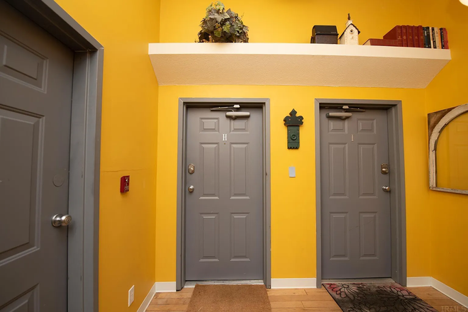 Apartment Front Door - Downtown Lafayette Condo with High Ceilings and a Walkable Neighborhood