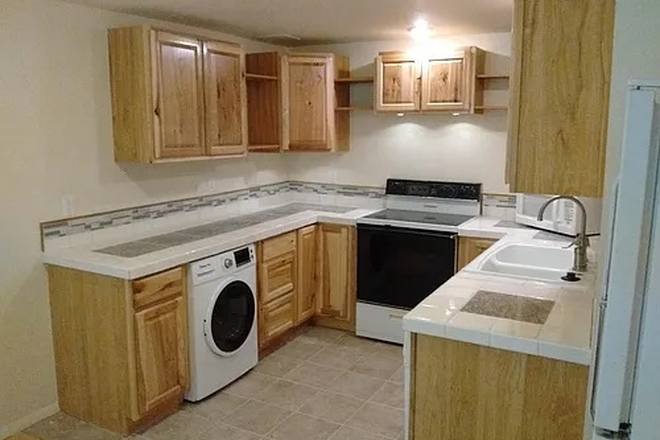 Kitchen - plenty of cabinet space and all appliances - Private Entrance Basement Apartment | Price Reduced | Water, Parking & Laundry Included