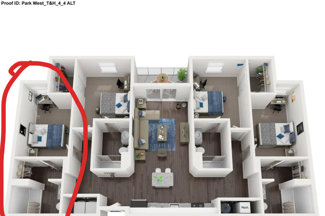 Bed room over view - Park west