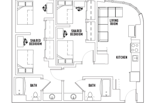 Floorplan - Lightview, 1 min walk to campus
