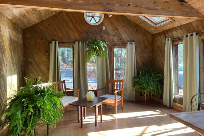 Living room. The furniture pictured comes with the unit. - Beautiful cottage in Belchertown on Amherst line available Sept. 2026 Apartments