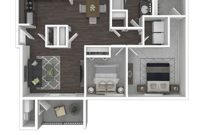 Floorplan (2-bedroom; The Reynolds type) - Franklin Park Apartments